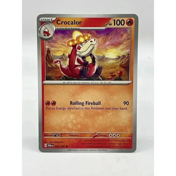 Crocalor 024/182 Paradox Rift Pokemon TCG Non‎ Holo Mint Unplayed - Picture 1 of 6